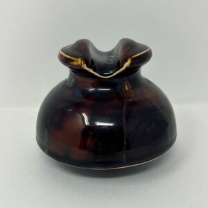 Vintage Brown Ceramic Porcelain Saddle Top Insulator Collector Decor Craft Y4